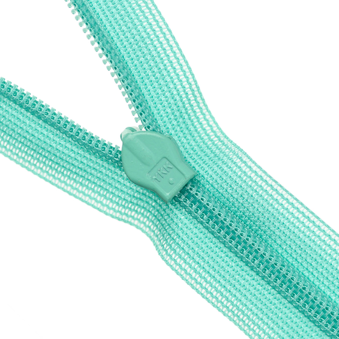 YKK INVISIBLE MESH ZIP COL 049 RICH AQUA