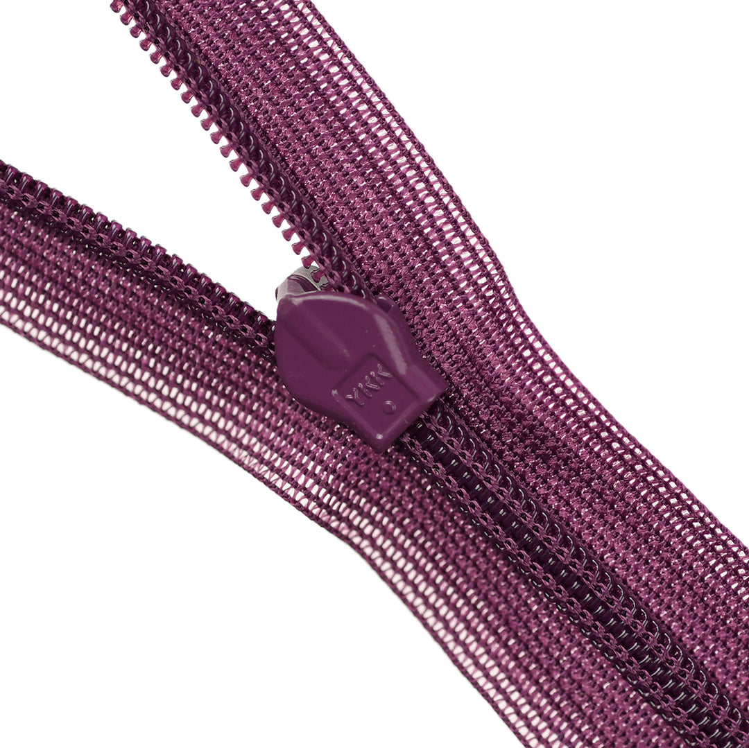 YKK INVISIBLE MESH ZIP COL 265 DEEP PURPLE