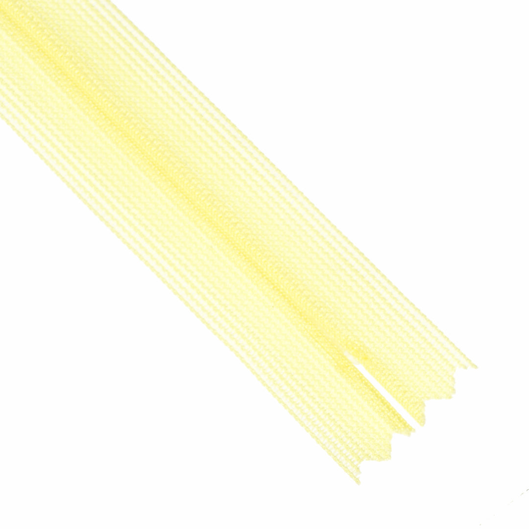 YKK INVISIBLE MESH ZIP COL 054 BUTTER YELLOW
