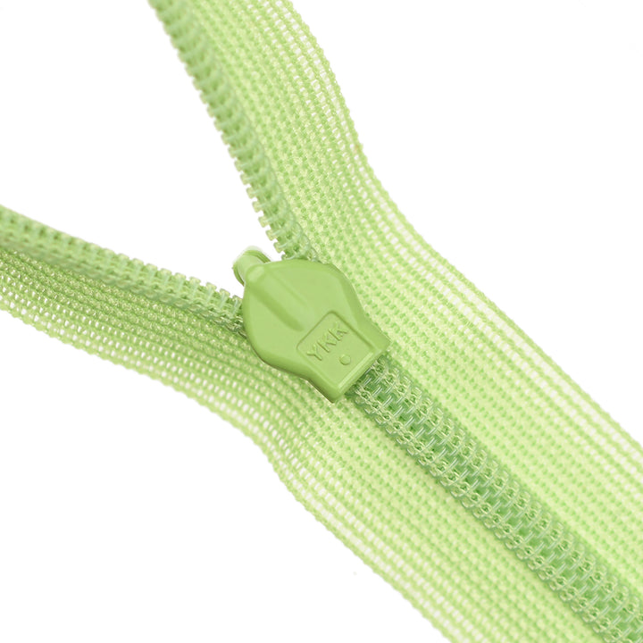 YKK INVISIBLE MESH ZIP COL 041 GRASSY GREEN