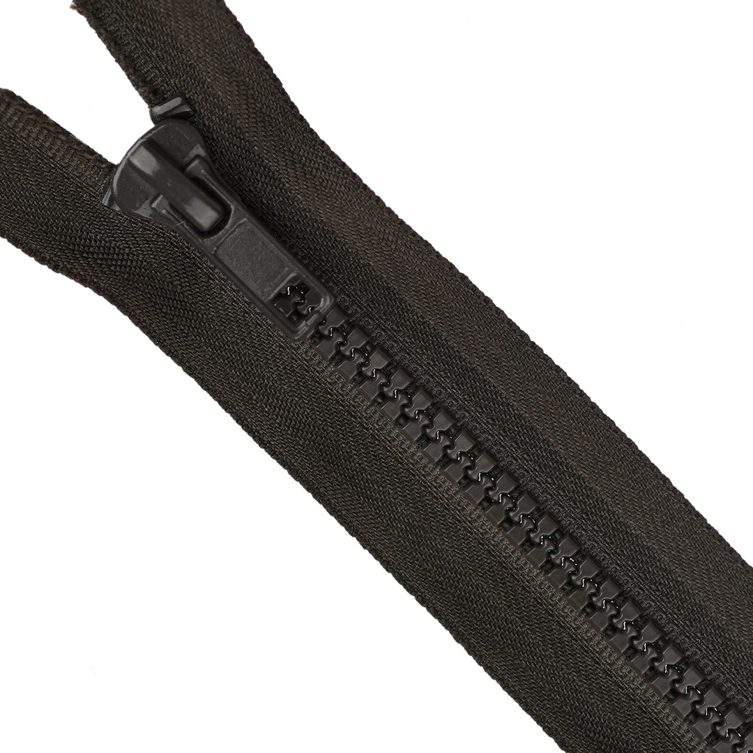 CHUNKY CLOSED-END ZIP NO.5 COL DARK BROWN