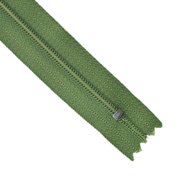 YKK NYLON CLOSED-END ZIP NO.3 COL 887 GREEN OLIVE