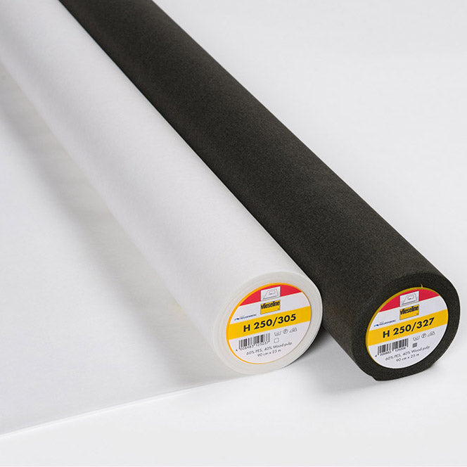 90CM VLIESELINE MEDIUM WEIGHT FUSBILE INTERLINING H250 CHARCOAL