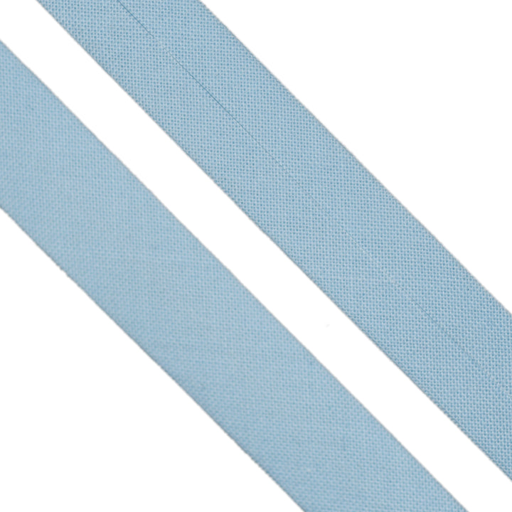 POLY-COTTON BIAS BINDING POWDER BLUE