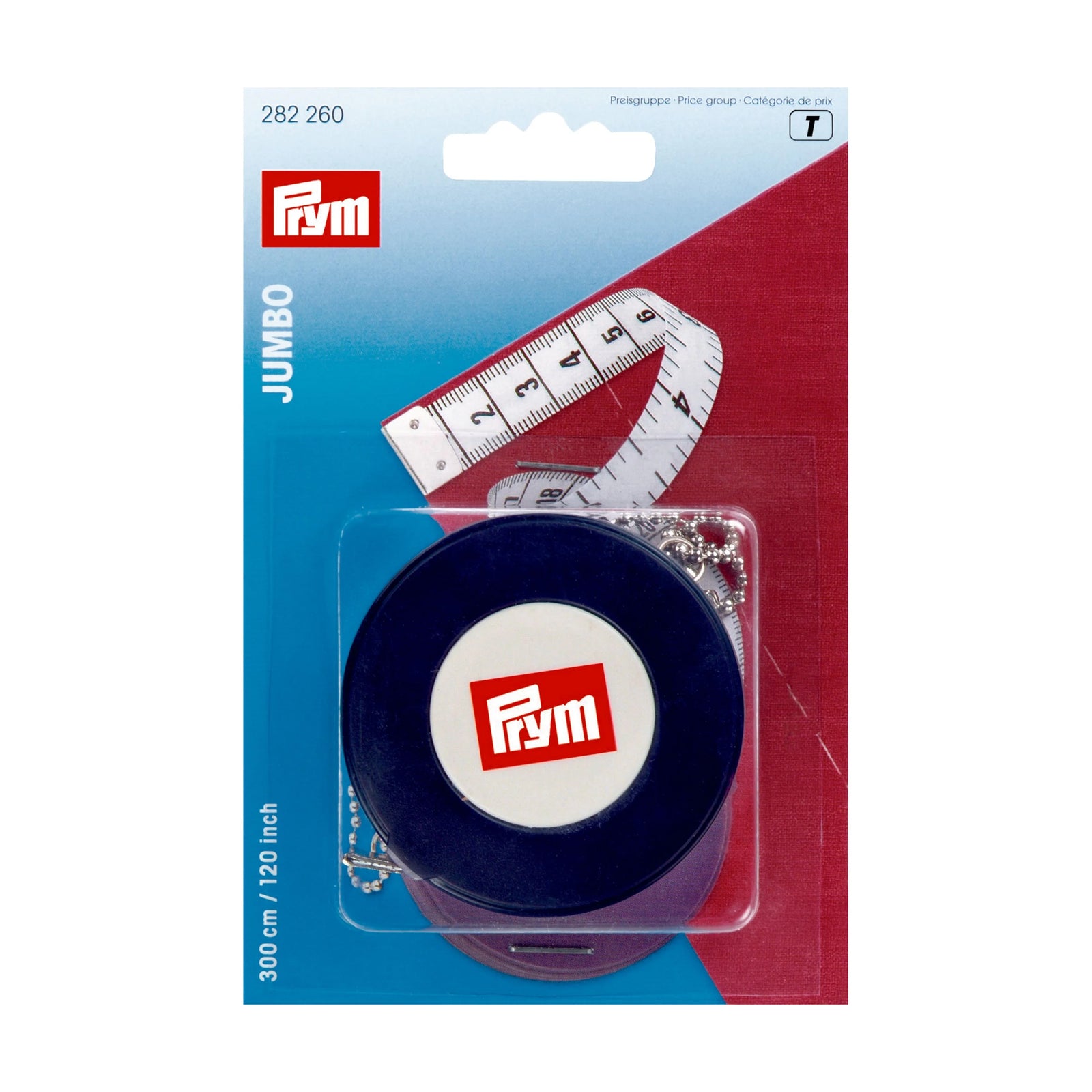  Prym tape measure in packaging with blue and red design