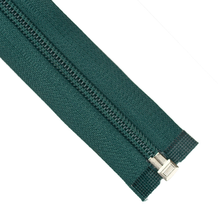 NYLON OPEN-END ZIP NO.5 COL DARK GREEN