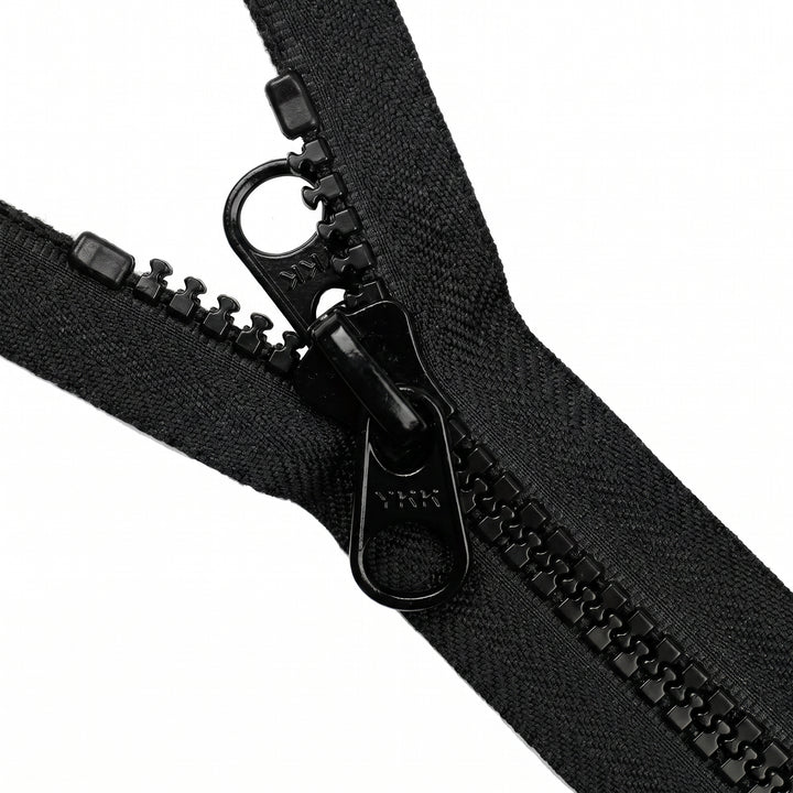 YKK VISLON OPEN-END ZIP NO.10 DOUBLE-PULL COL 580 BLACK