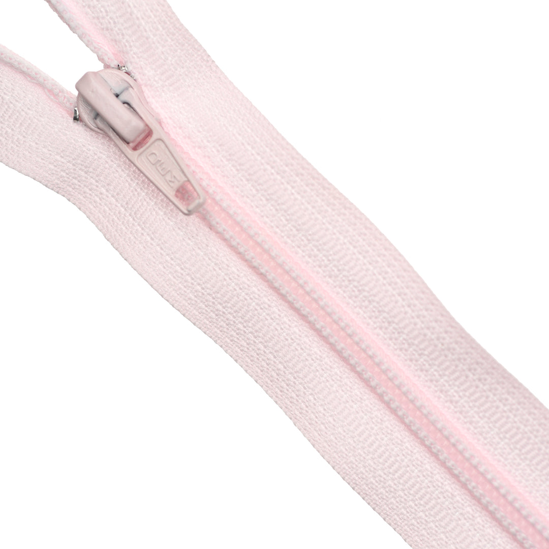 NYLON OPEN-END ZIP NO.5 COL BARELY PINK