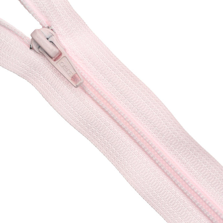 NYLON OPEN-END ZIP NO.5 COL BARELY PINK