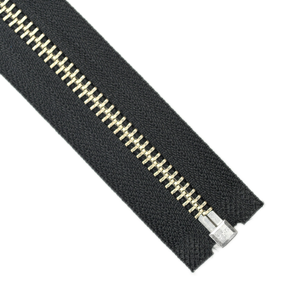 YKK METAL OPEN-END ZIP NO.5 NICKEL COL 580 BLACK