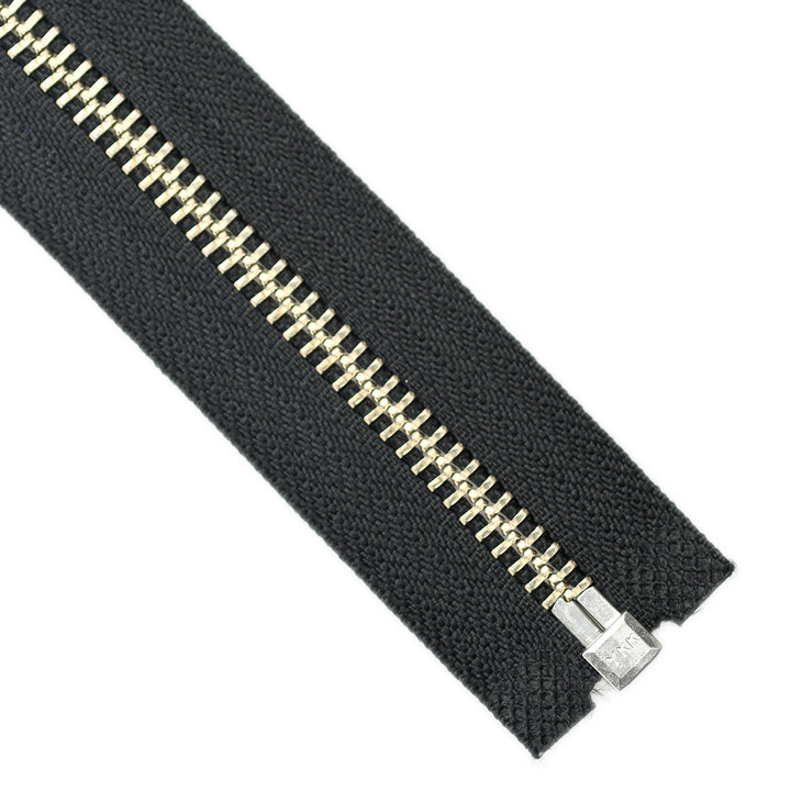 YKK METAL OPEN-END ZIP NO.5 NICKEL COL 580 BLACK
