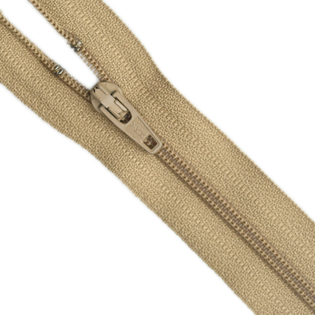 YKK NYLON CLOSED-END ZIP NO.3 COL 896 CLASSIC CAMEL