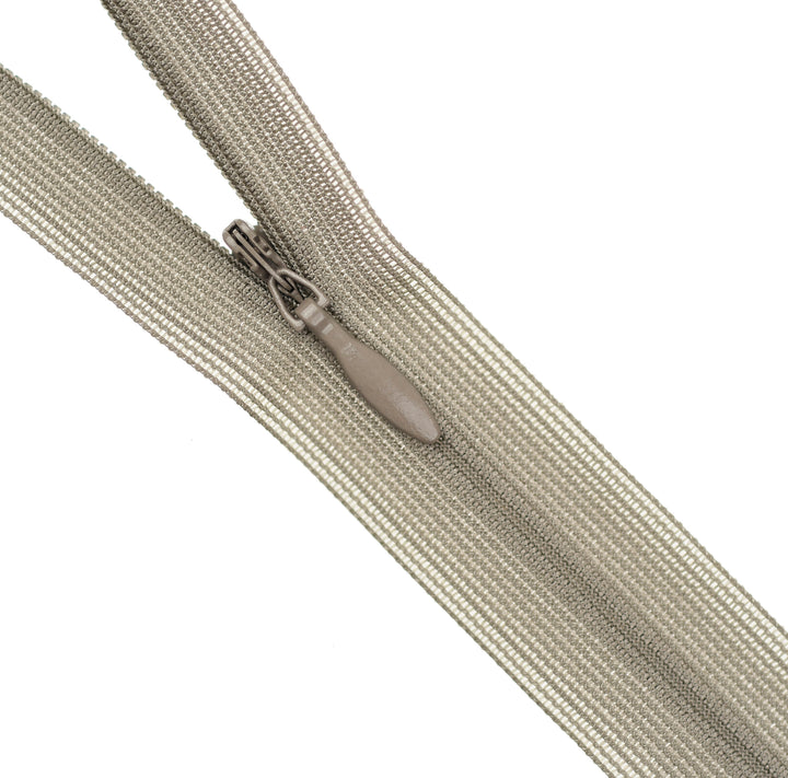 YKK INVISIBLE MESH ZIP COL 323 WARM GREIGE