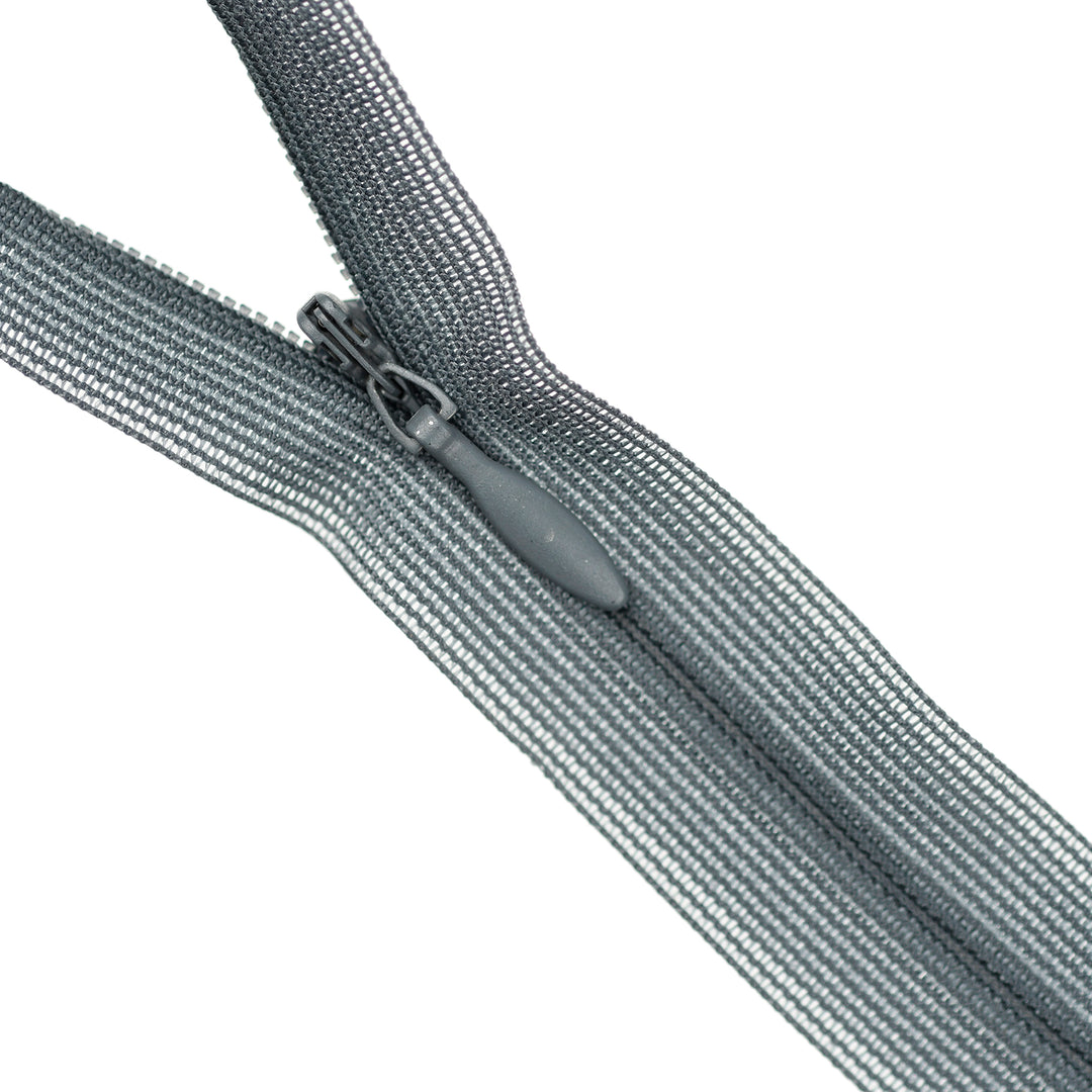 YKK INVISIBLE MESH ZIP COL 578 STORM GREY