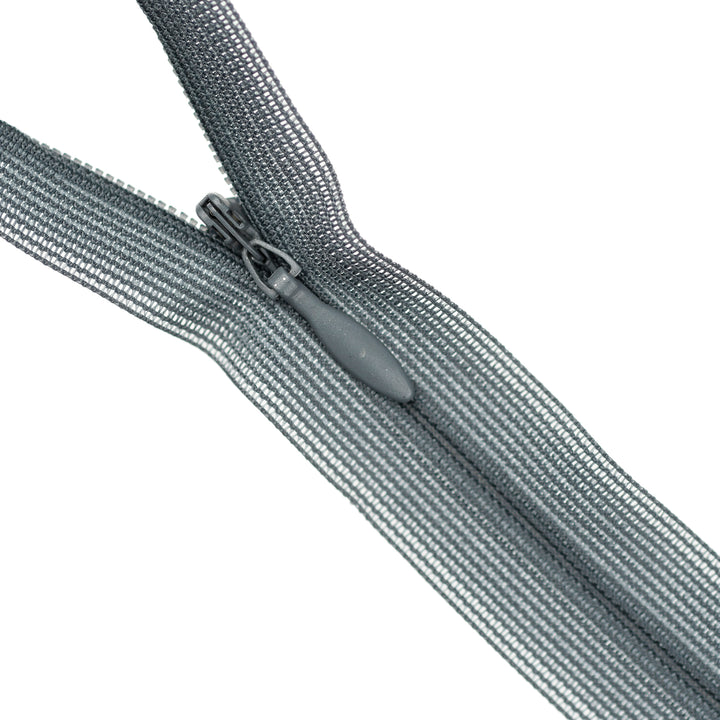 YKK INVISIBLE MESH ZIP COL 578 STORM GREY
