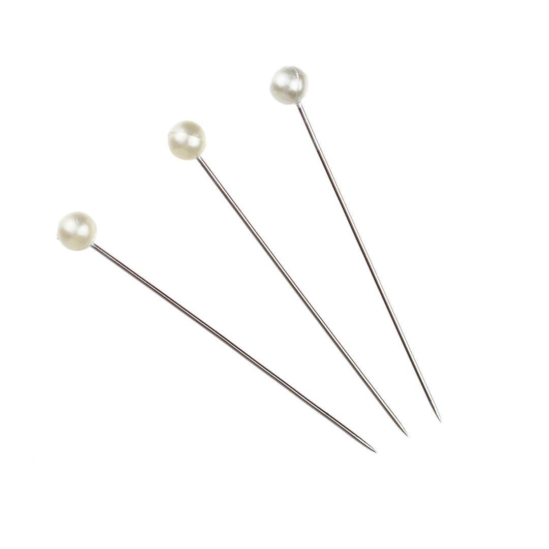Talouring Pin Quality 40mm Prym Pearl-Head Steel Dressmaking & Tailoring Pins 40mm ...