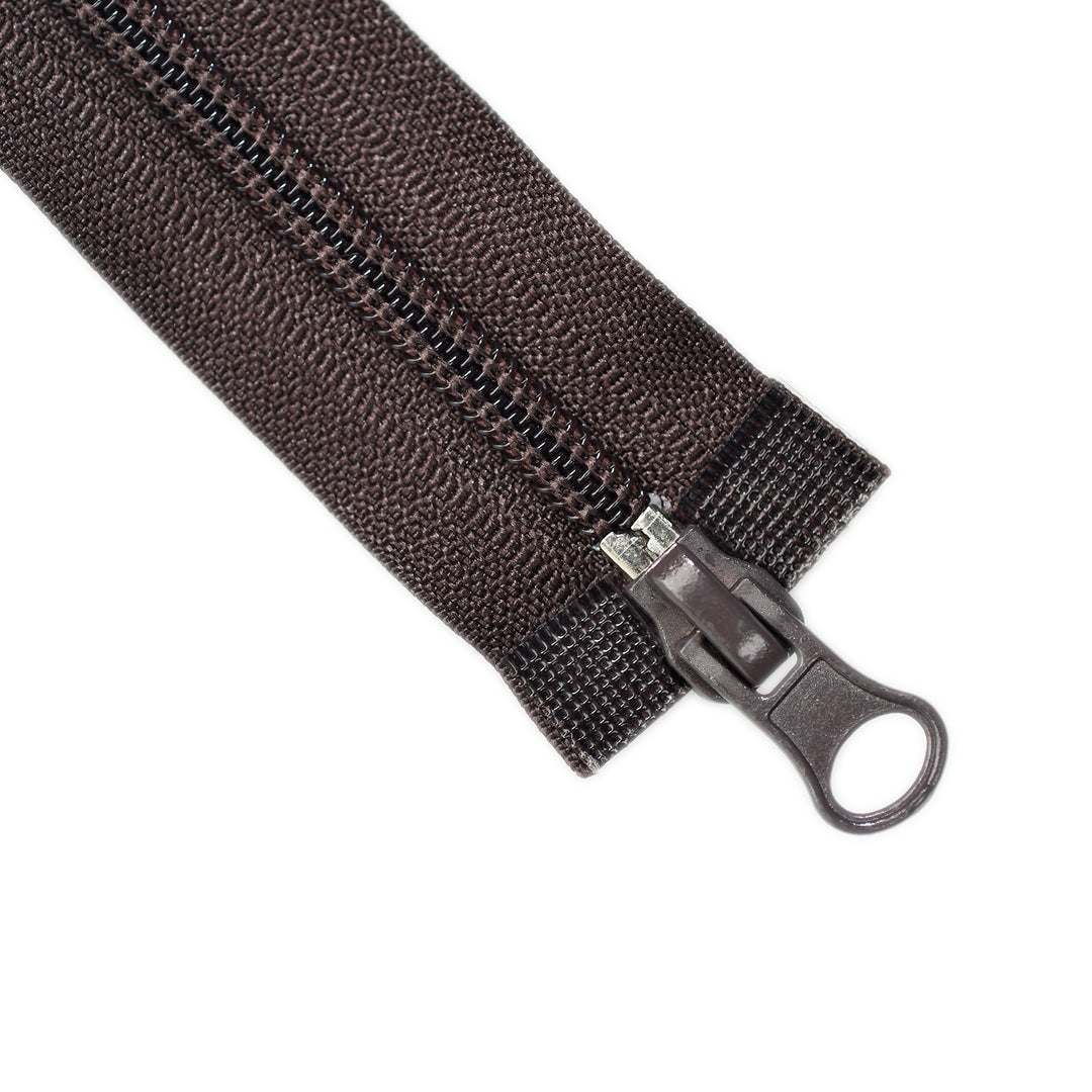 NYLON NO.5 OPEN-END TWO-WAY ZIP COL MAHOGANY