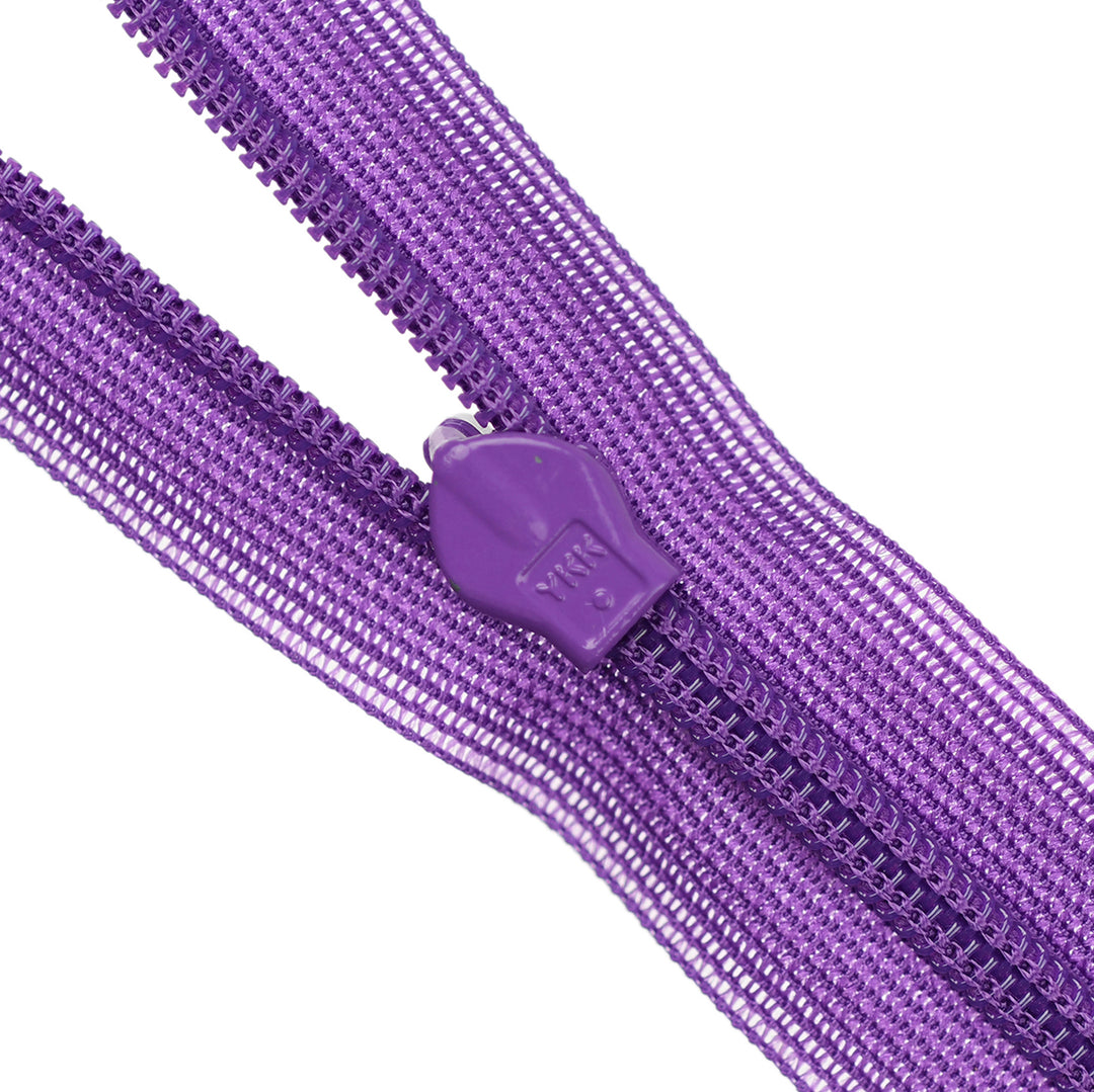 YKK INVISIBLE MESH ZIP COL 284 BRIGHT PURPLE