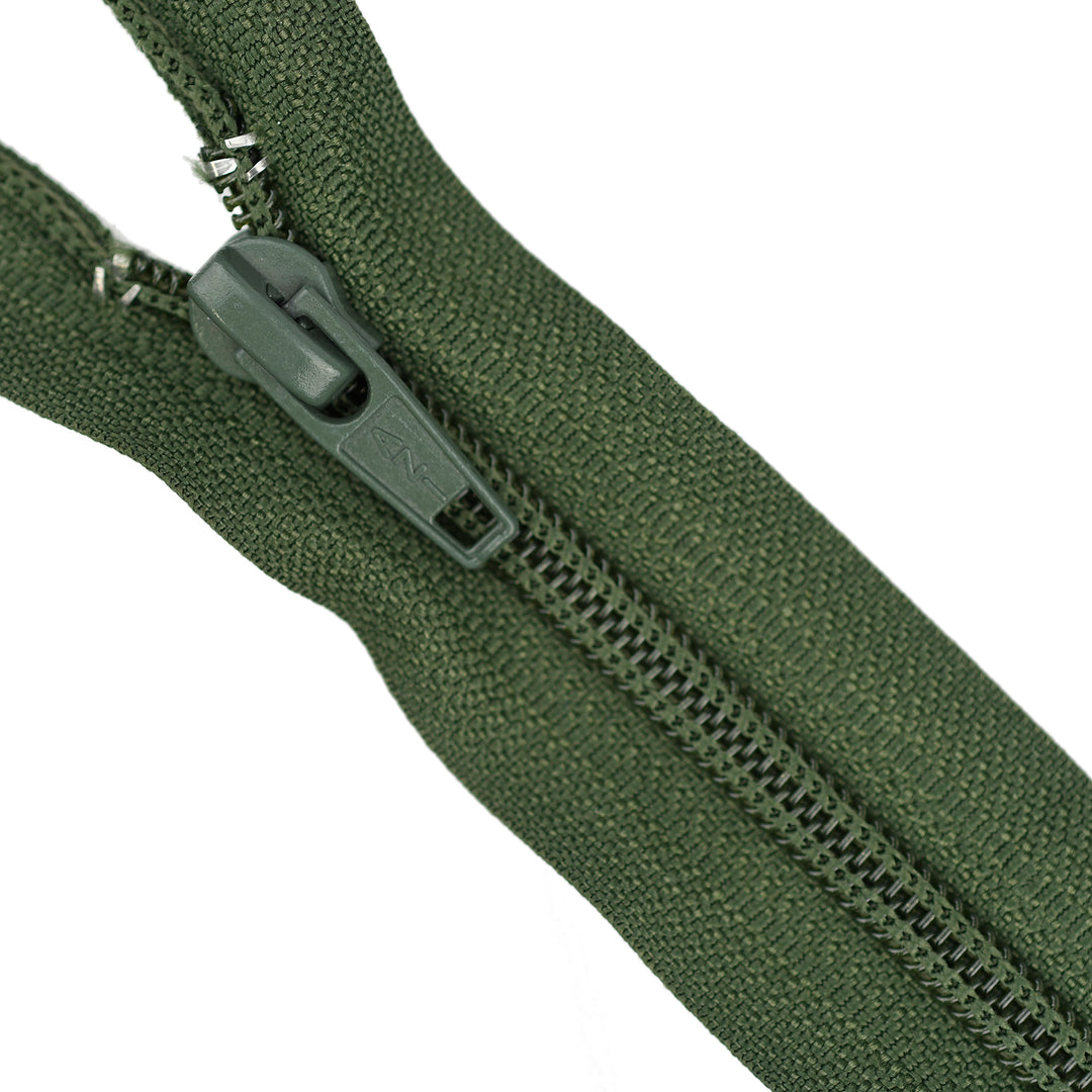 NYLON OPEN-END ZIP NO.5 COL OLIVE