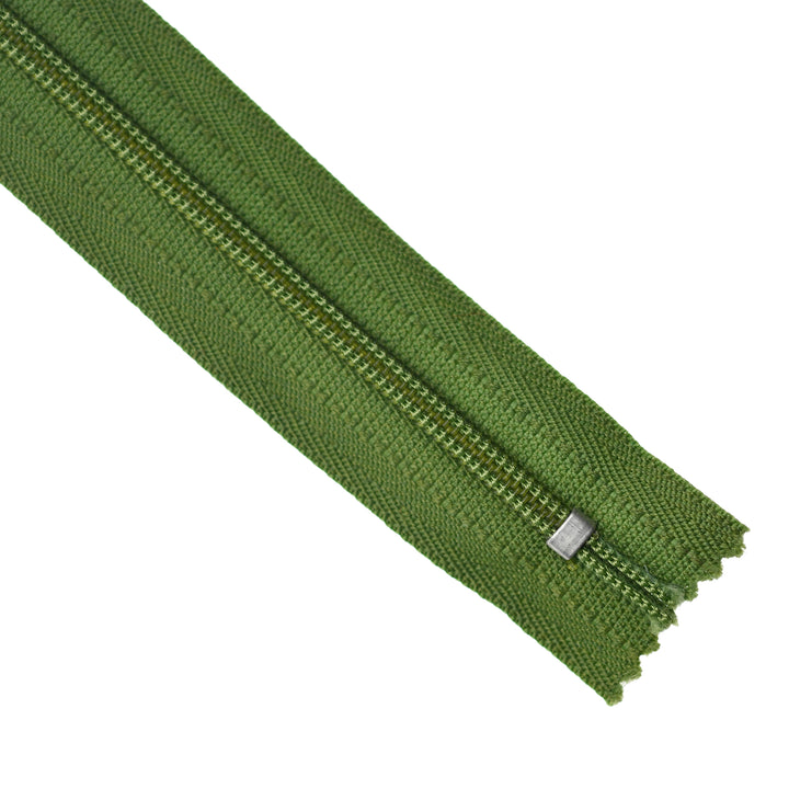 YKK NYLON CLOSED-END ZIP NO.3 COL 528 LAWN GREEN