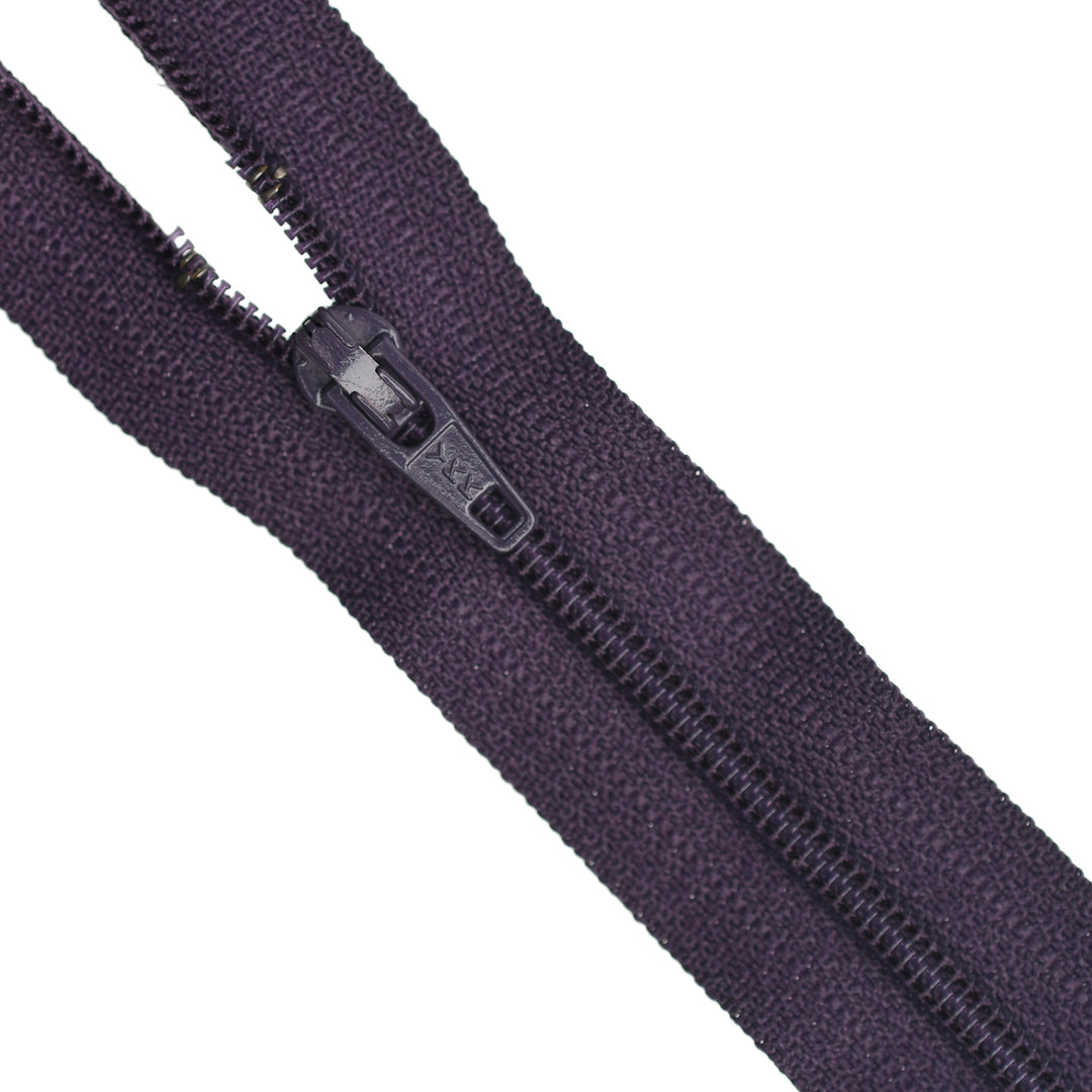 YKK NYLON CLOSED-END ZIP NO.3 COL 867 AUBERGINE