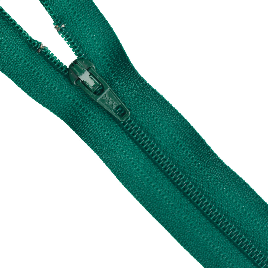 YKK NYLON CLOSED-END ZIP NO.3 COL 878 EMERALD GREEN