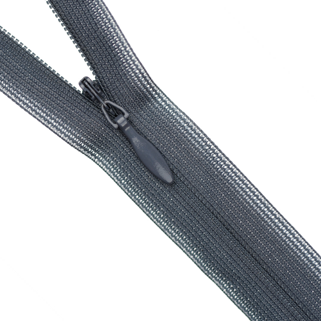 YKK INVISIBLE MESH ZIP COL 326 IRON GREY
