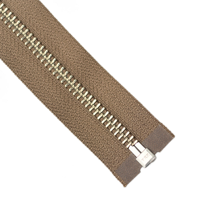 YKK METAL OPEN-END ZIP NO.5 NICKEL COL 563 MOCHA