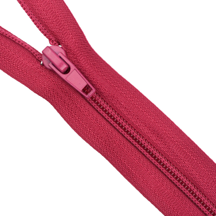 NYLON OPEN-END ZIP NO.5 COL SCARLET