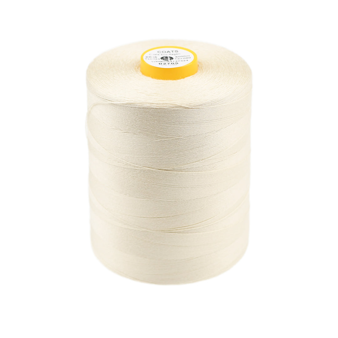 Natural Thread Material Eco-Regen Biodegradable Sewing & Overlocking Thread Natural White ...