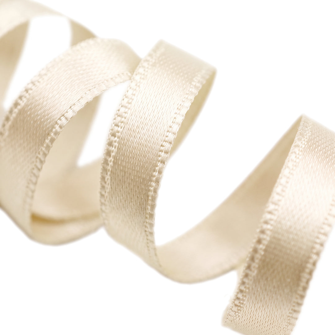 DOUBLE-SIDED SATIN RIBBON - IVORY
