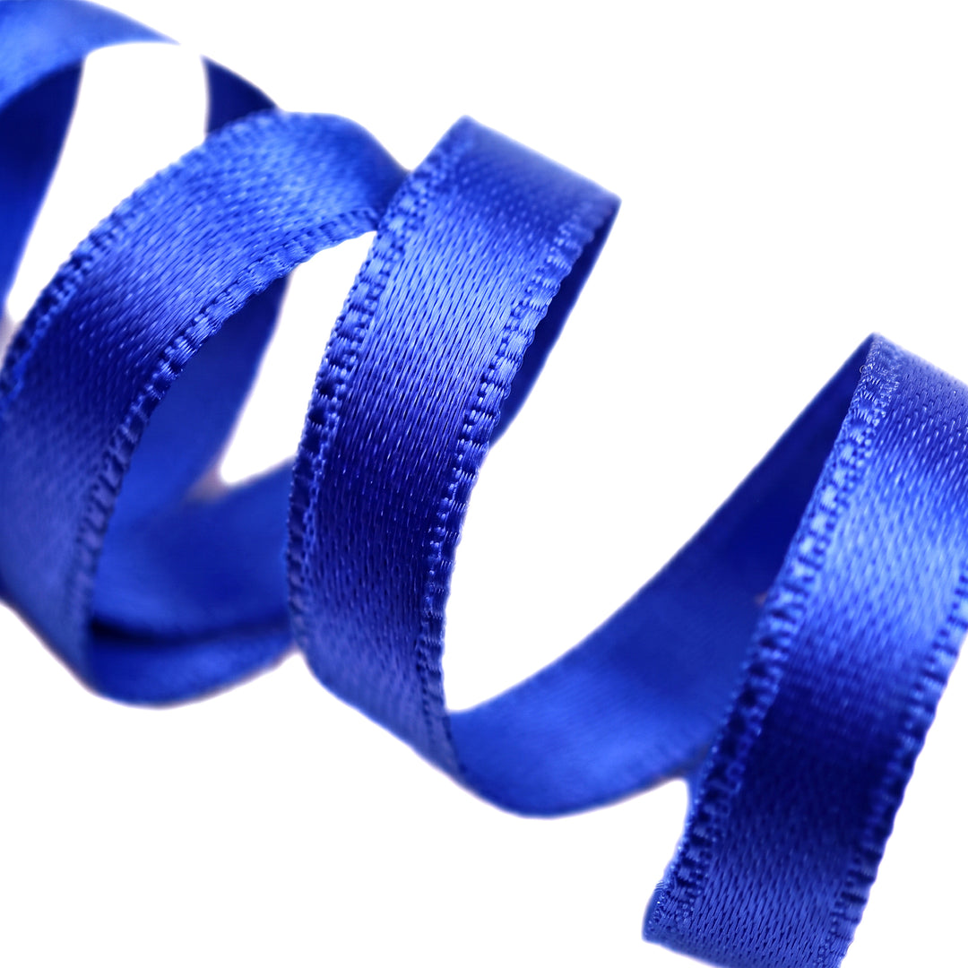 DOUBLE-SIDED SATIN RIBBON - COBALT BLUE