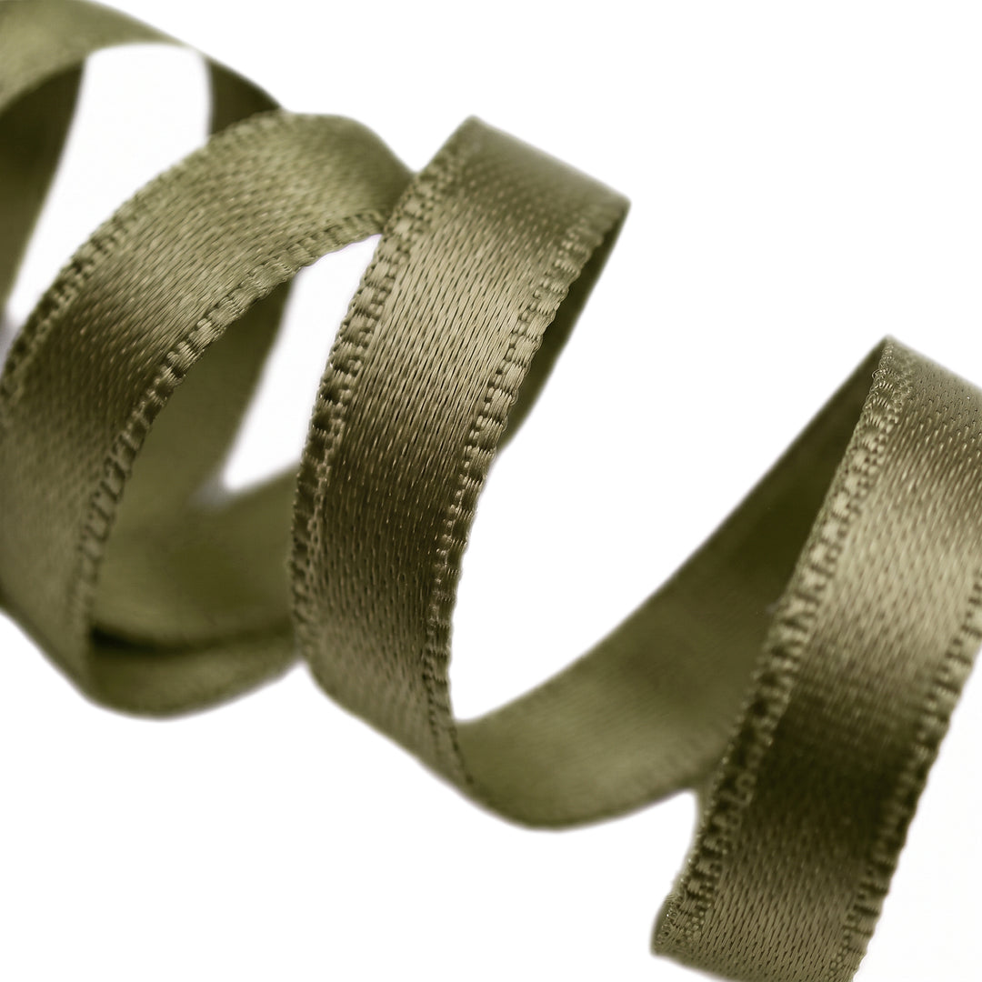 DOUBLE-SIDED SATIN RIBBON - MOSS