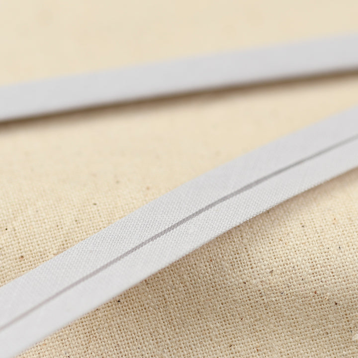 POLY-COTTON BIAS BINDING SILVER GREY