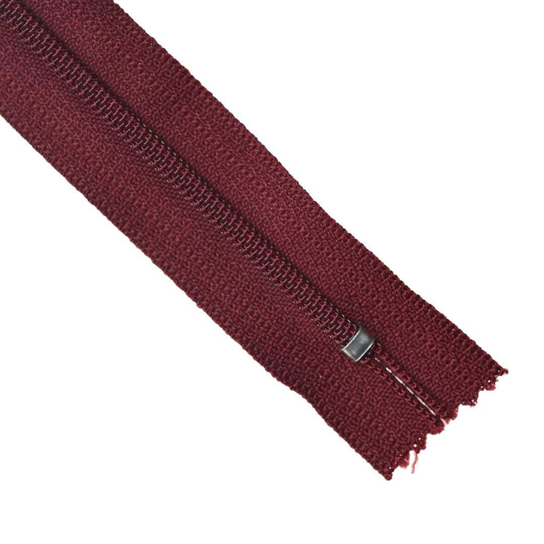 YKK NYLON CLOSED-END ZIP NO.3 COL 527 BURGUNDY