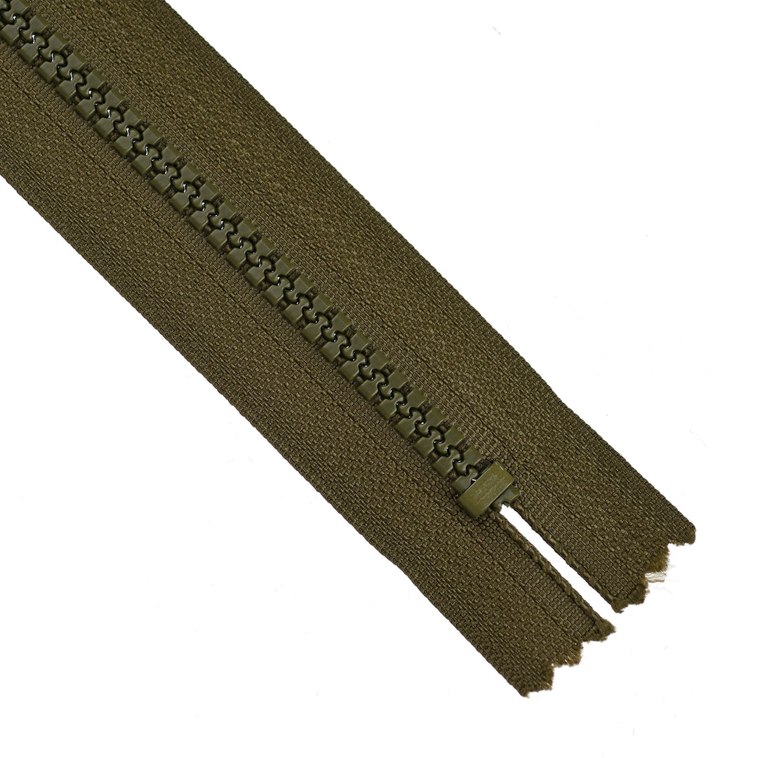 CHUNKY CLOSED-END ZIP NO.5 COL MOSS GREEN