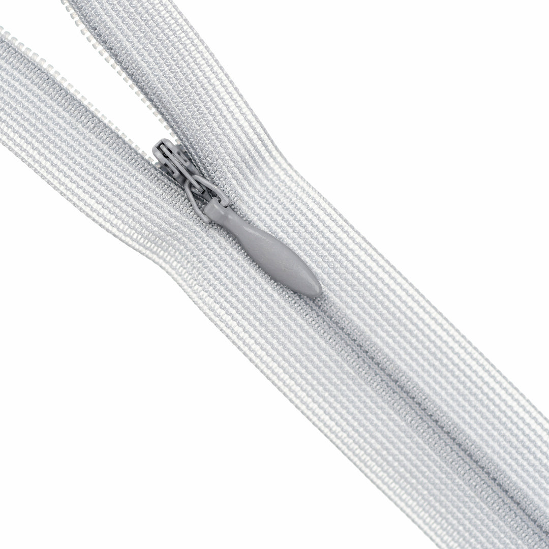 YKK INVISIBLE MESH ZIP COL 361 LIGHT SMOKE GREY