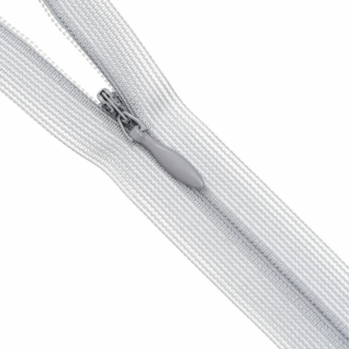 YKK INVISIBLE MESH ZIP COL 361 LIGHT SMOKE GREY