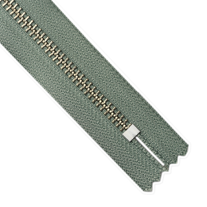YKK JEAN ZIP NO.5 NICKEL COL 562 GUM LEAF