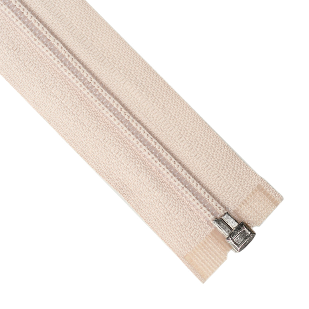 NYLON OPEN-END ZIP NO.5 COL OATMEAL