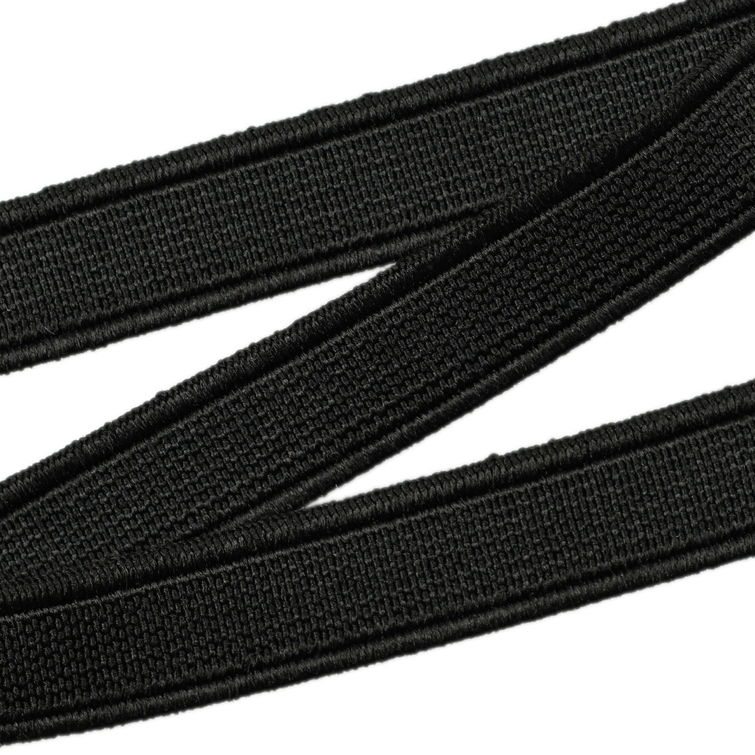 Black elastic on a white background