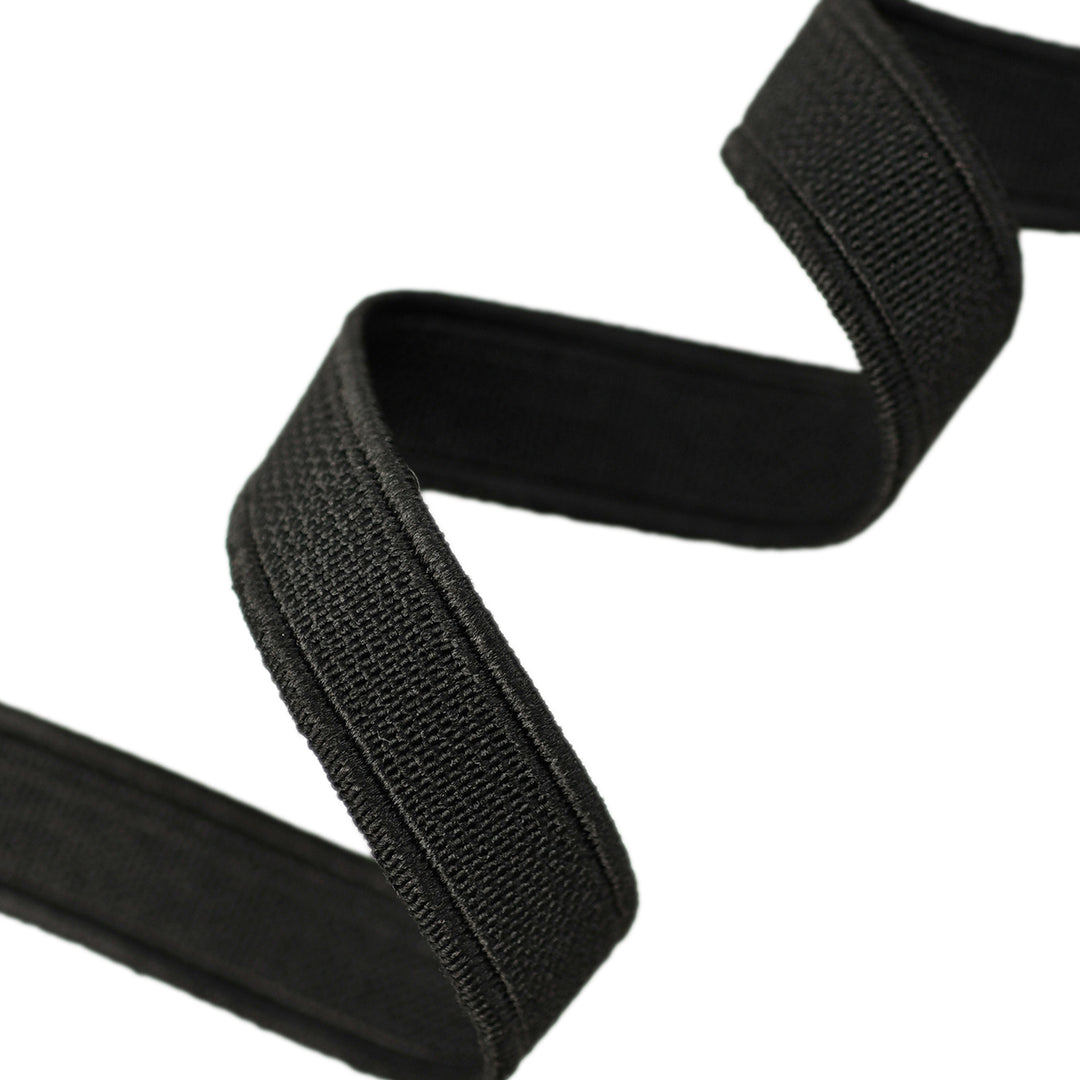 Black elastic on a white background