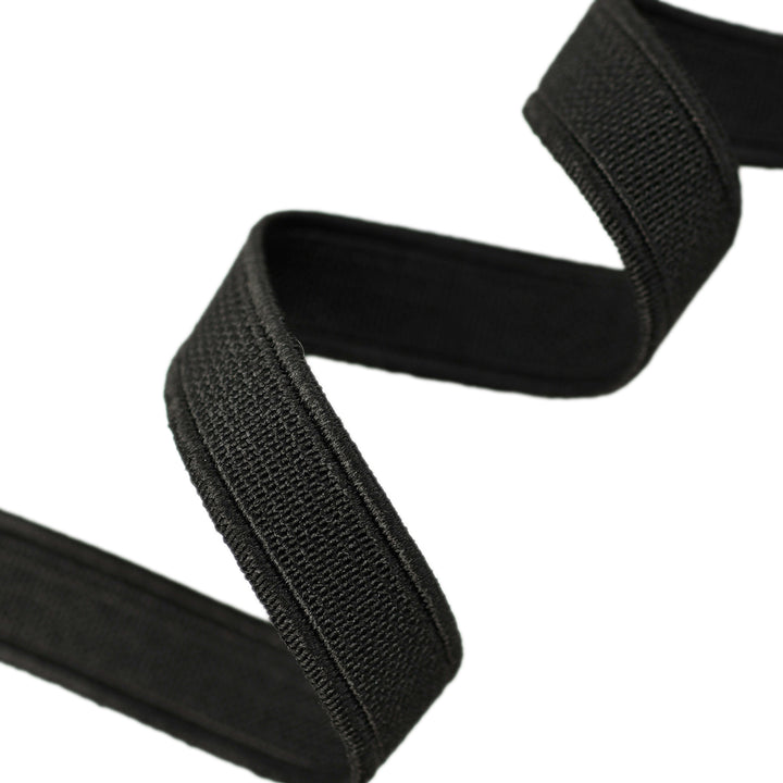 Black elastic on a white background