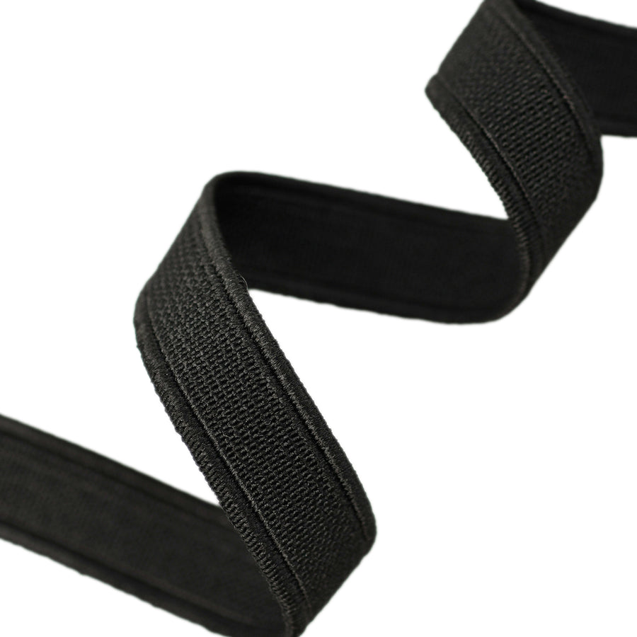 Black elastic on a white background