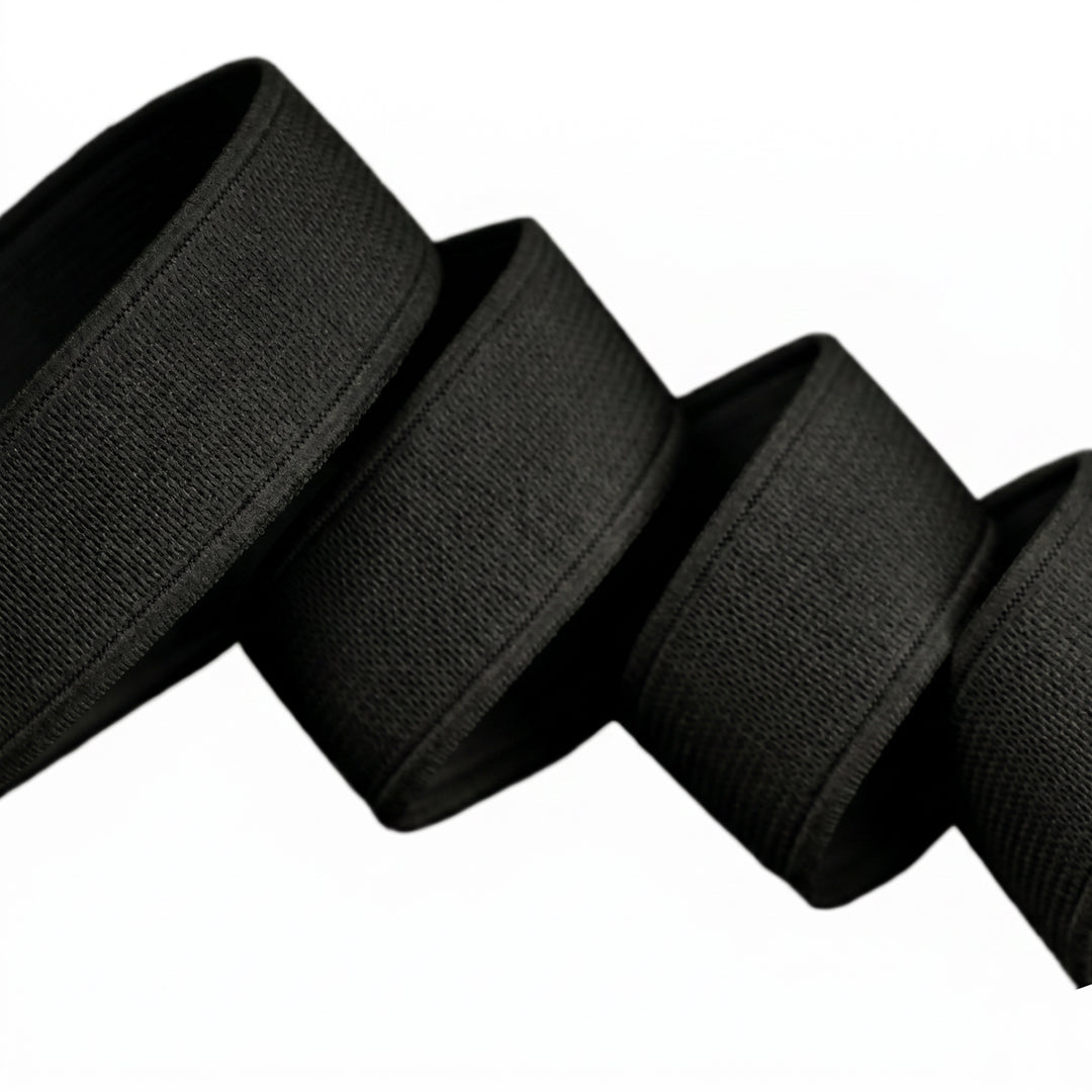 NON-ROLL WAISTBAND ELASTIC BLACK