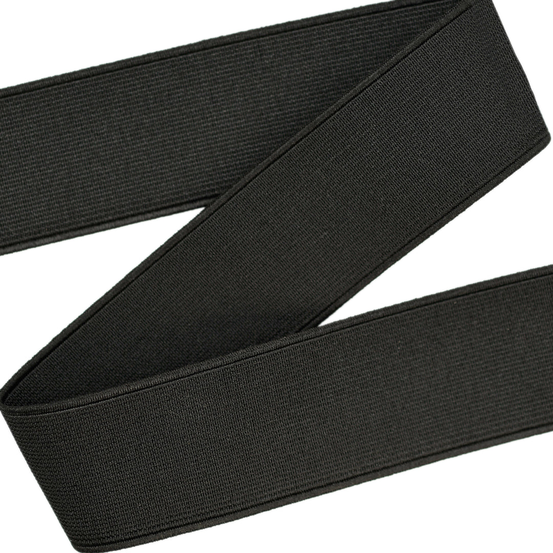 Black elastic on a white background