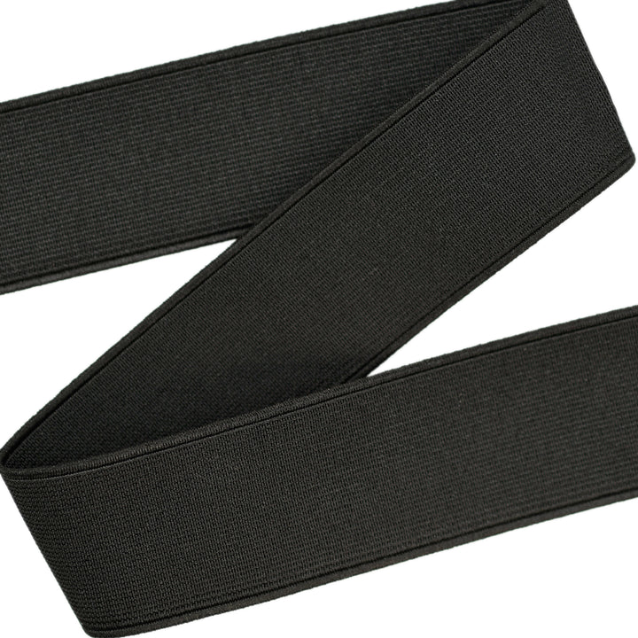 Black elastic on a white background
