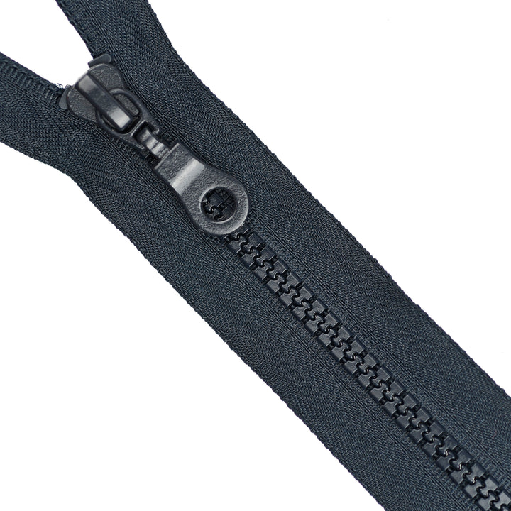 CHUNKY OPEN-END ZIP NO.5 WITH DONUT-DROP COL DARK NAVY