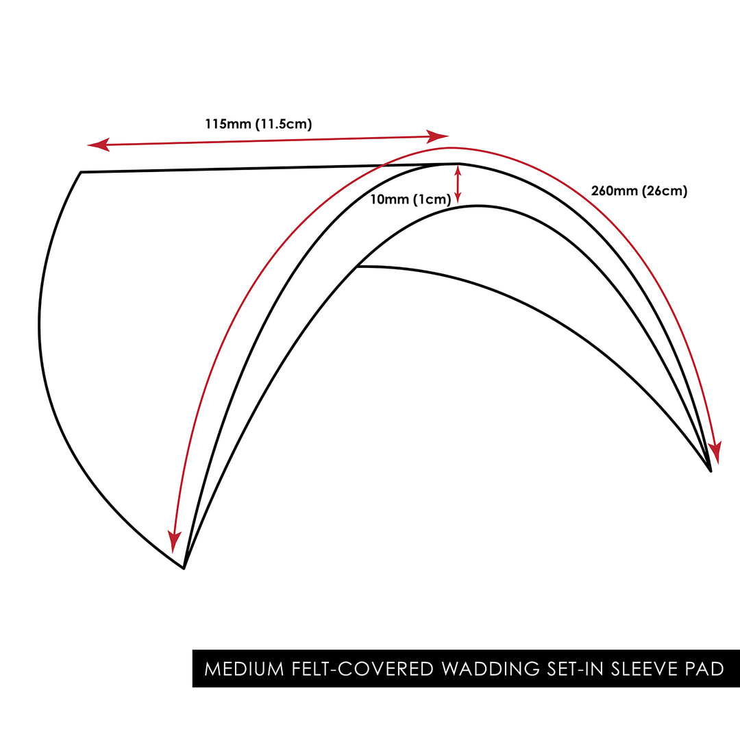 MEDIUM FELT-COVERED SET-IN-SLEEVE SHOULDER PAD