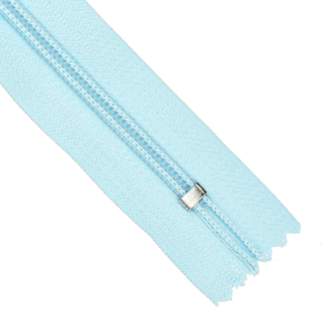 NYLON CLOSED-END NO.5 ZIP COL ICE BLUE